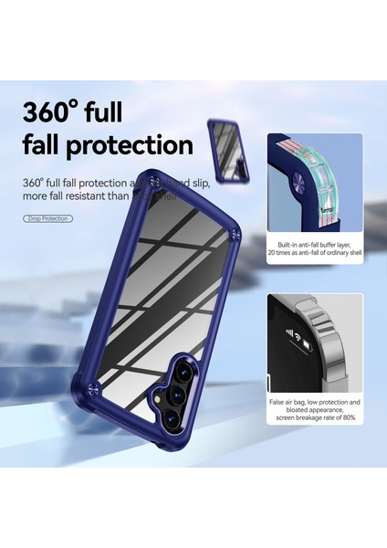 Samsung Galaxy A54 Için Şeffaf Sert Pc Tpu Tampon Telefon Kılıfı - Mavi (Yurt Dışından) modelleri
