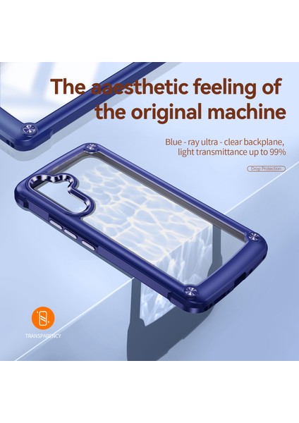 Samsung Galaxy A54 Için Şeffaf Sert Pc Tpu Tampon Telefon Kılıfı - Mavi (Yurt Dışından) fırsatları