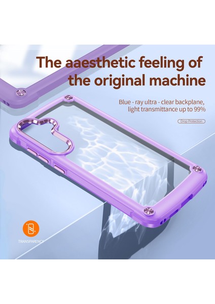 Samsung Galaxy S25 Için Şeffaf Sert Pc Tpu Tampon Telefon Kılıfı - Mor (Yurt Dışından) fiyatları