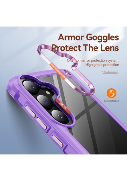 Samsung Galaxy S25 Için Şeffaf Sert Pc Tpu Tampon Telefon Kılıfı - Mor (Yurt Dışından) indirimleri