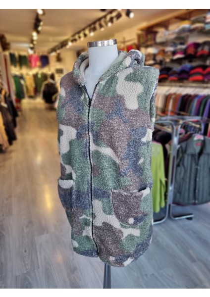 Spor Kapşonlu Buklet Yelek