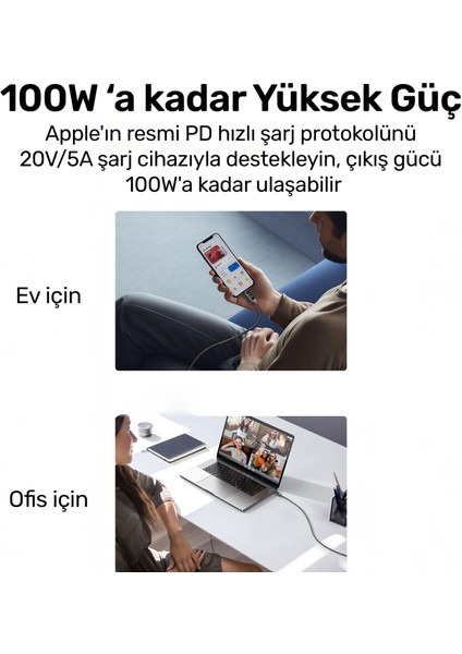 US-SJ744 Type-C To Type-C 100W Meteor Efekt Ekranlı 1.2m Hızlı Şarj ve Data Kablosu Titanium indirimleri