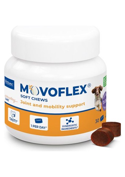 Movoflex M Yumuşak Çiğneme Tableti Orta Irk Köpekler 15KG Ila 30KG 30X4 G