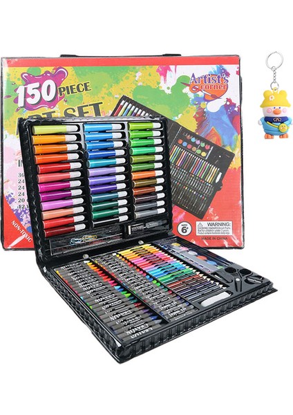 150PCS Resim Kalem Seti Çocuk Suluboya Kalem Boya Kalem Renk Kurşun Kırtasiye Seti Suluboya Kalem Kombinasyon Kırtasiye (Yurt Dışından)
