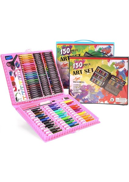 150PCS Resim Kalem Seti Çocuk Suluboya Kalem Boya Kalem Renk Kurşun Kırtasiye Seti Suluboya Kalem Kombinasyon Kırtasiye (Yurt Dışından) fiyatları