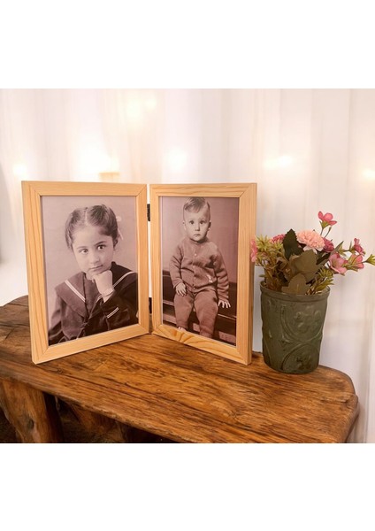 Decolıfe Menteşeli Çerçeve, Fotoğraf Çerçevesi, Anı Çerçevesi, Resim Çerçevesi, Ahşap Çerçeve