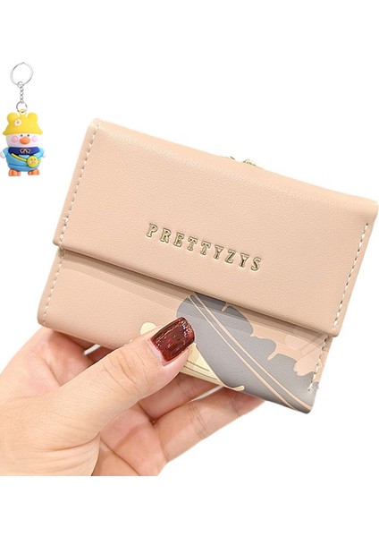 Cüzdan Kadın Kısa Öğrenci Üç Katlı Çok Fonksiyonlu Klip Cüzdan Taşınabilir (Yurt Dışından)