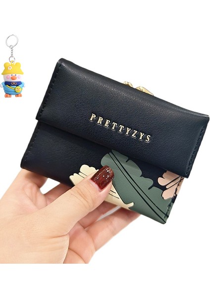Cüzdan Kadın Kısa Öğrenci Üç Katlı Çok Fonksiyonlu Klip Cüzdan Taşınabilir (Yurt Dışından)