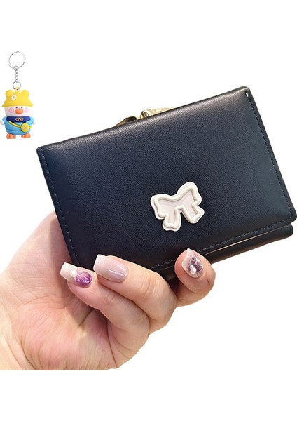 Moda Çanta Üç Katlı Kısa Kadın Cüzdan Cüzdan Kart Tutucu (Yurt Dışından)