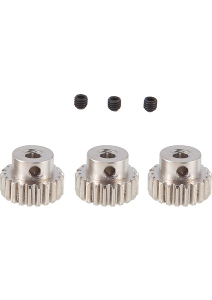 3 Adet 3.175MM Şaft Metal Pinyon Motor Dişlisi, 21T (Yurt Dışından)