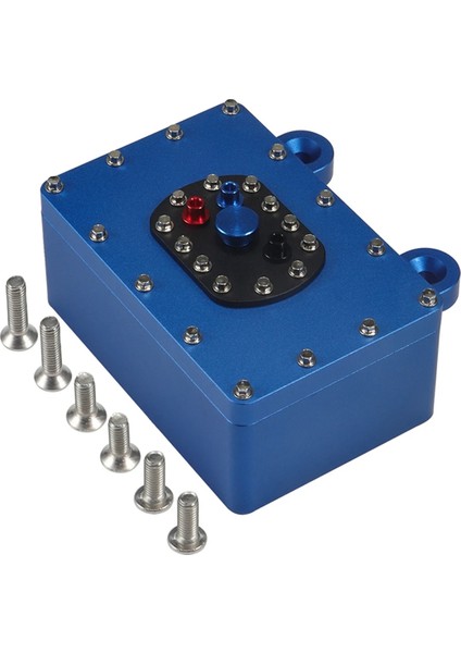 Metal Tırmanma Arabası Alıcı Kutusu Yakıt Tankı 1/10 Rc SCX10 D90 Mavi (Yurt Dışından)