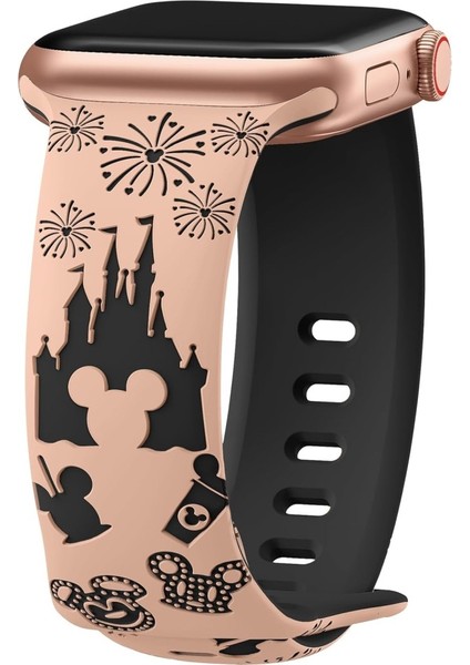 Watch 10 42MM - 38/40/41MM Kordon Leopar Desen Yumuşak Silikon Kordon