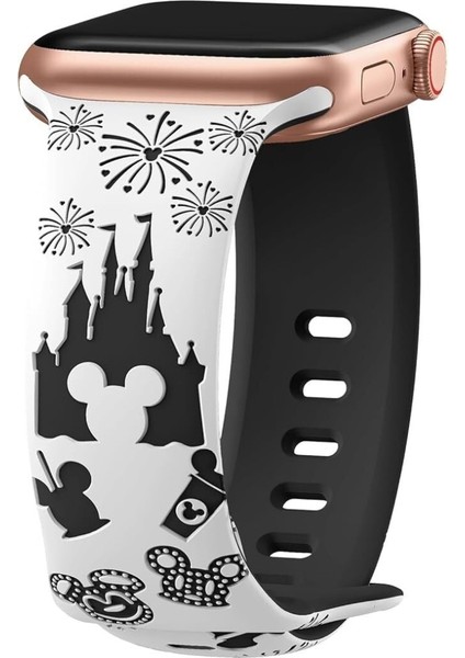 Watch 10 42MM - 38/40/41MM Kordon Leopar Desen Yumuşak Silikon Kordon