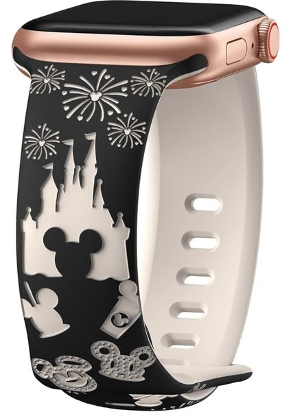 Apple Watch 44/45/46/49mm Kordon Leopar Desen Yumuşak Silikon Kordon 2/3/4/5/6/se/7/8/9/10/11/ultra fiyatları