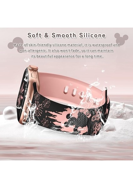 Apple Watch 44/45/46/49mm Kordon Leopar Desen Yumuşak Silikon Kordon 2/3/4/5/6/se/7/8/9/10/11/ultra fırsatları