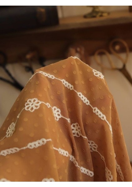 Komple Nakışlı Şifon Kumaş