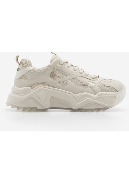 Kadın Sneaker Kalın Taban Bağcıklı Spor Ayakkabı Pizen