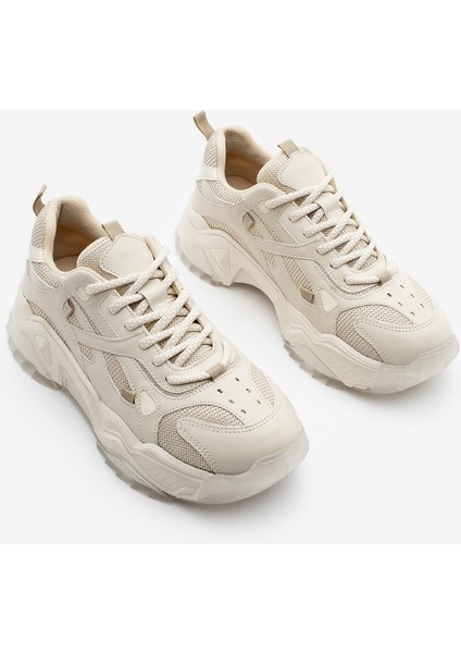Kadın Sneaker Kalın Taban Bağcıklı Spor Ayakkabı Pizen