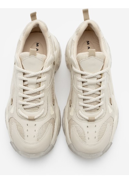 Kadın Sneaker Kalın Taban Bağcıklı Spor Ayakkabı Pizen