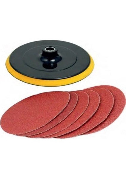 Yedekli Cırt Disk Zımpara Tabanı 115 mm 6 ADET