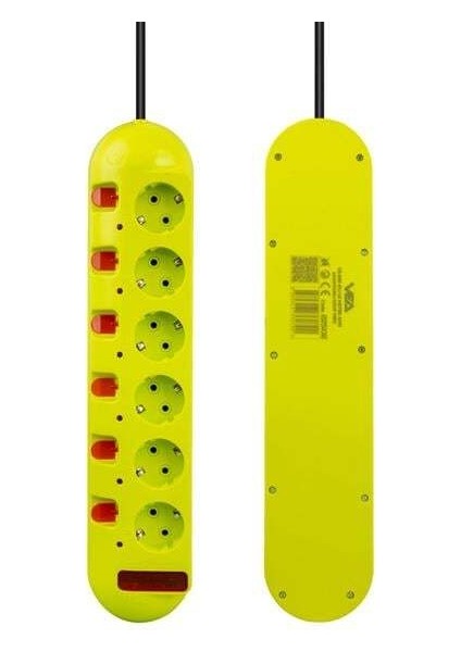 VE-E60 6LI 1.5 METRE AYRI ANAHTARLI GRUP PRİZ