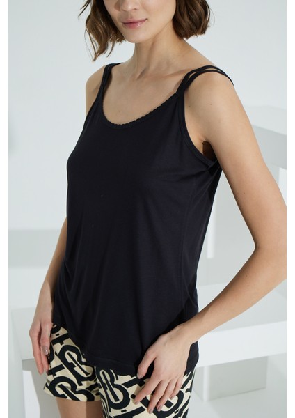 Bambu Ip Askılı Yazlık Kadın Şort Takım 70011 modelleri