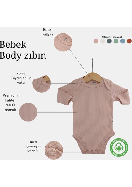 2'li Premium Pamuk Çıt Çıtlı Uzun Kollu Body Zıbın fırsatları