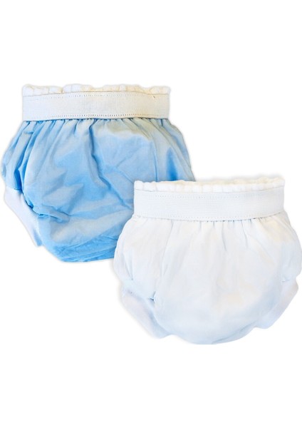 Sema Baby 2'li Lüks Alıştırma Külodu 10-15 kg - Beyaz/Mavi modelleri