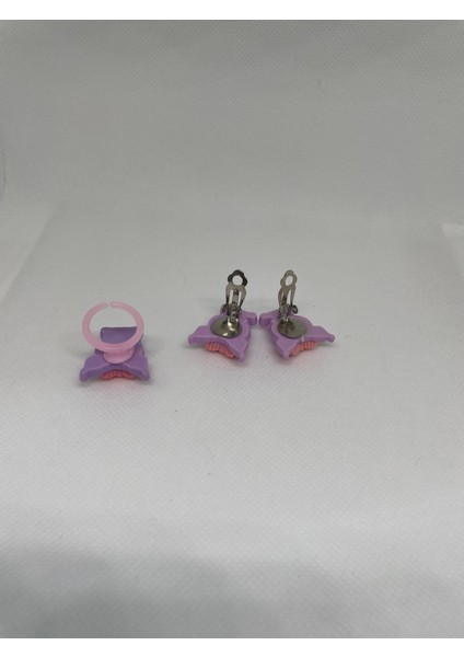 Pervin Accessories Kuromi Küpe ve Yüzük Set fiyatları