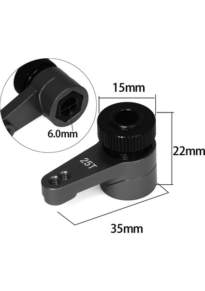 Yaylı Boşaltma 25T Servo Kolu Eksenel 1/10 RBX10 Capra Rc Araba Için (Yurt Dışından) fiyatları