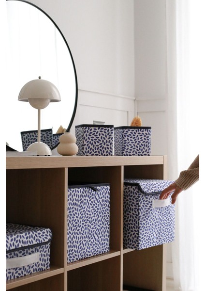 Yaprak Lacivert Dolap Içi Çamaşır Oyuncak Düzenleyici Saklama Kutusu Organizer 28x28x28 fiyatları