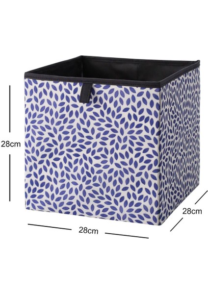 Yaprak Lacivert Dolap Içi Çamaşır Oyuncak Düzenleyici Saklama Kutusu Organizer 28x28x28 fırsatları