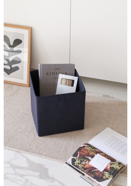 Lacivert Dolap Içi Çamaşır Oyuncak Düzenleyici Katlanır Saklama Kutusu Organizer 28x28x28 fiyatları