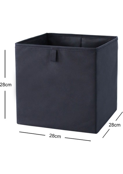 Lacivert Dolap Içi Çamaşır Oyuncak Düzenleyici Katlanır Saklama Kutusu Organizer 28x28x28 indirimleri