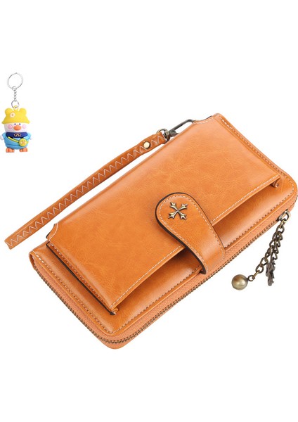 Bayan Cüzdan Uzun Çok Fonksiyonlu Fermuarlı Cep Telefonu Çantası Toka Kadın Çanta Kart Tutucu (Yurt Dışından)