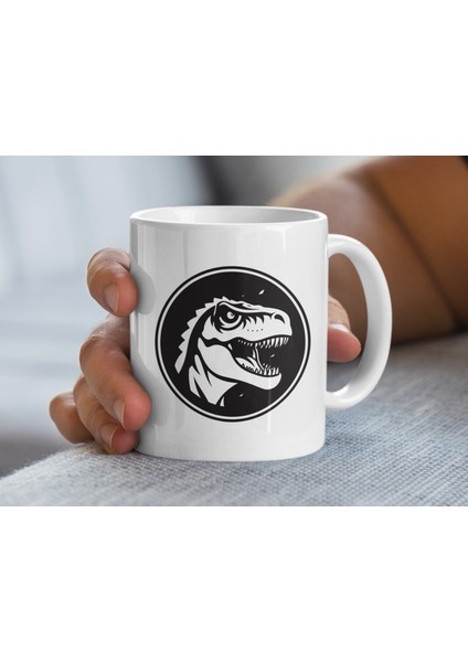 Yaratıcı Tasarım Godzilla Earth Emaye Kamp Canavar Kahve Kupası, Beyaz Seramik 11OZ fiyatları
