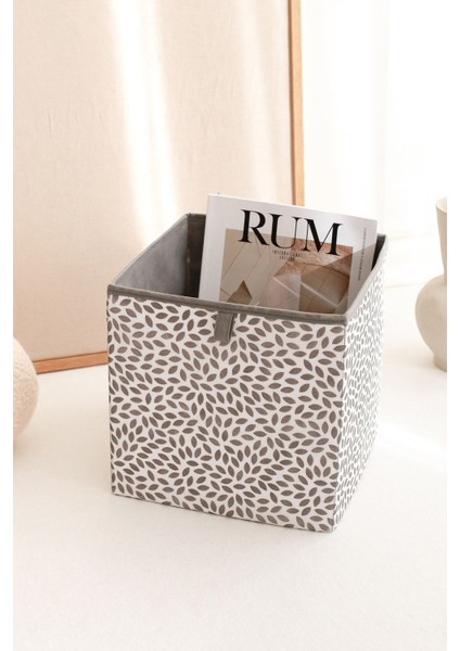 Yaprak Gri Dolap Içi Çamaşır Oyuncak Düzenleyici Katlanır Saklama Kutusu Organizer 28x28x28