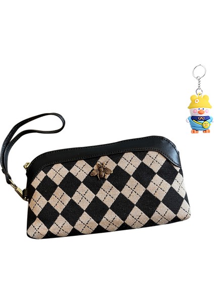 Bayan Cüzdan Kadın Uzun Çok Fonksiyonlu El Çantası Moda Çift Fermuarlı Kart Tutucu Cep Telefonu Çantası (Yurt Dışından)