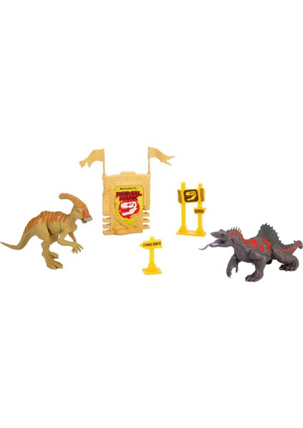 Primal Clash 2'li Dinozor Savaşı Oyun Seti - Trimetrodon Vs Parasaur fiyatları