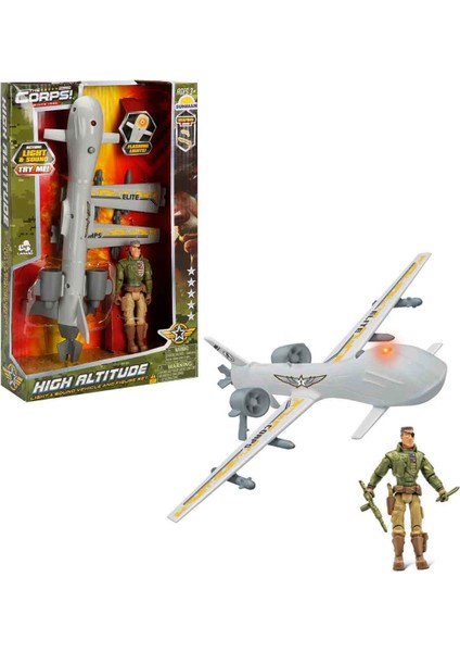 Sesli ve Işıklı The Corps High Altitude Askeri Oyun Seti - Jet