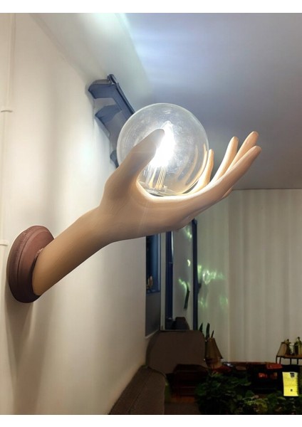 Özel Tasarım El Figürlü Duvar Lambası, Dekoratif Aydınlatma, Cam Küreli Tasarım, Ev Ofis Dekor fiyatları