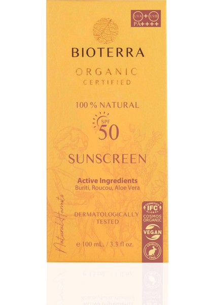 Organik Güneş Kremi SPF50 100 ml
