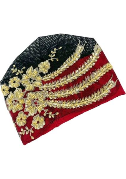 Kadın Beanie Cap Headwrap Saç Ğı Streç Kırmızı (Yurt Dışından)