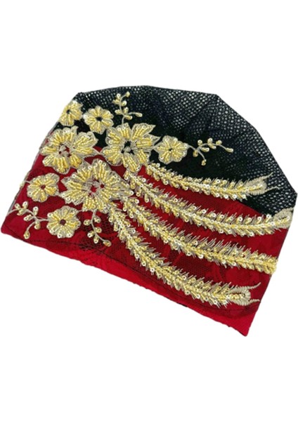 Kadın Beanie Cap Headwrap Saç Ğı Streç Kırmızı (Yurt Dışından)