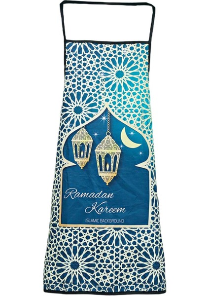 Eid Mubarak Mutfak Önlük Yağı Mutfak I Açık Kamp Mavi (Yurt Dışından)