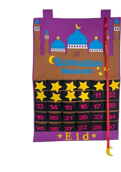 Eid Mubarak Advent Takvimi, Çocuklar Için Hediyeler Ramazan Parti Dekorasyonları Malzemeleri (Yurt Dışından)