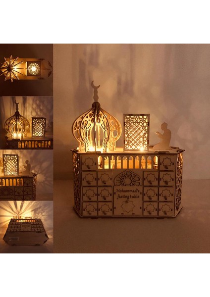 Ramazan Advent Takvim Ahşap Takvim Partisi Dekoru (Yurt Dışından)
