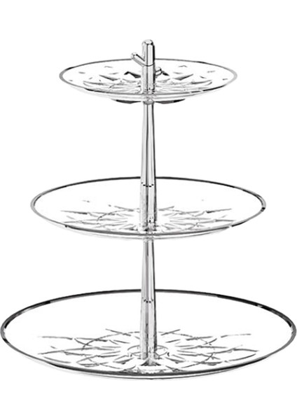 Pasta Standı Tepsisi 3 Katman Tepsisi Şeffaf (Yurt Dışından)