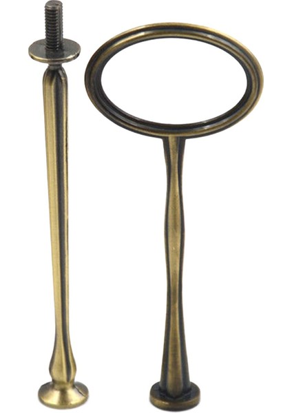 Kek Stand Tutar Yuvarlak Donanım Çubuk Stand 2 Katman Kek Cupcake Tepsisi (Yurt Dışından)