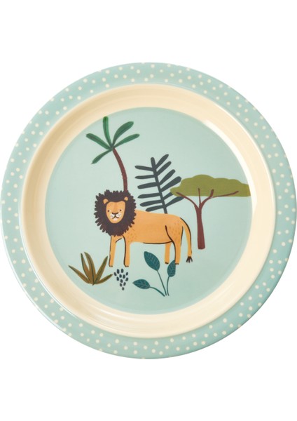 Melamin Çocuk Tabağı - Mavi Aslan